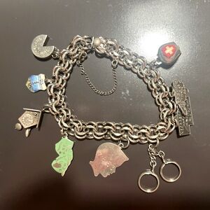 Vintage Y.R Sterling Silver charm bracelet.